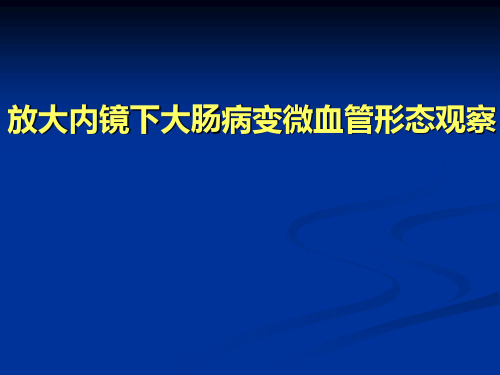 放大内镜对大肠病变微血管形态观察