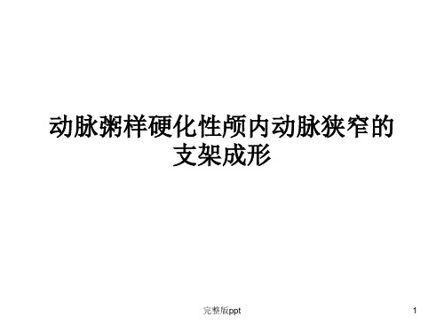 《颅内动脉支架》PPT课件