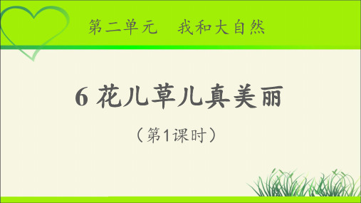 《花儿草儿真美丽》第1课时示范课教学PPT课件【统编教材部编版小学一年级道德与法治下册】