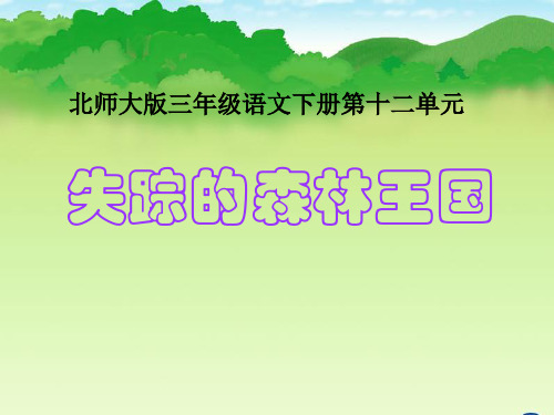 《失踪的森林王国》ppt课件(4篇)
