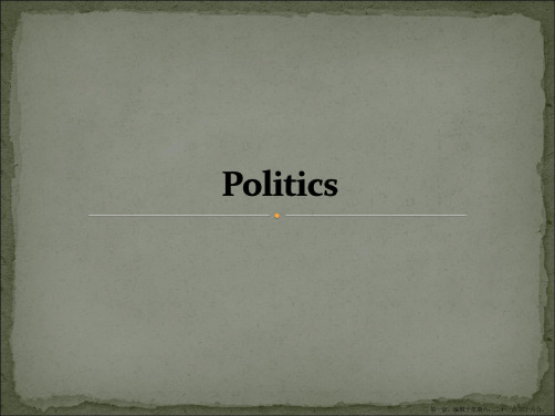 英语国家概况英国Politics