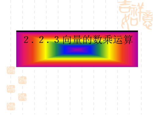 向量的数乘运算PPT优秀课件