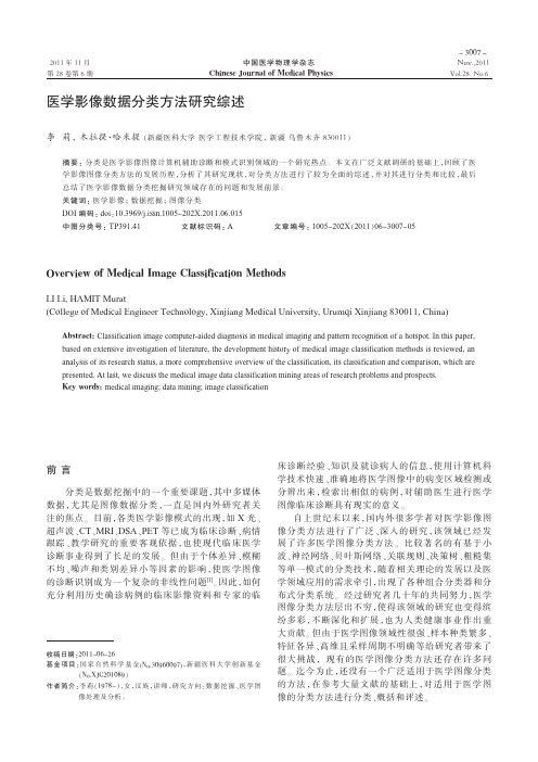 医学影像数据分类方法综述