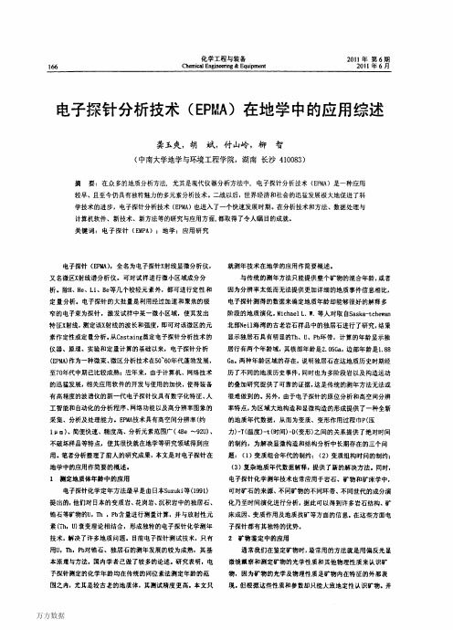电子探针分析技术EPMA在地学中的应用综述