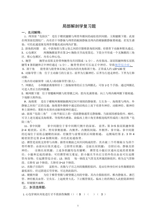 局部解剖学重点2