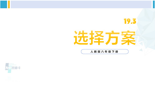 人教版八年级数学下册 第十九章 一次函数19.3 课题学习 选择方案(课件)