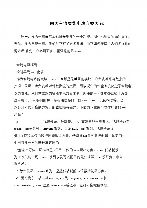 四大主流智能电表方案大PK