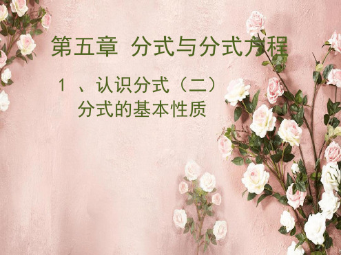 北师大版八年级下册512 认识分式2课件共26张