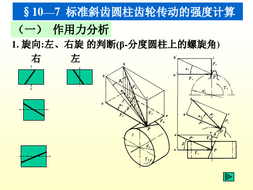 标准斜齿圆柱齿轮传动的强计算