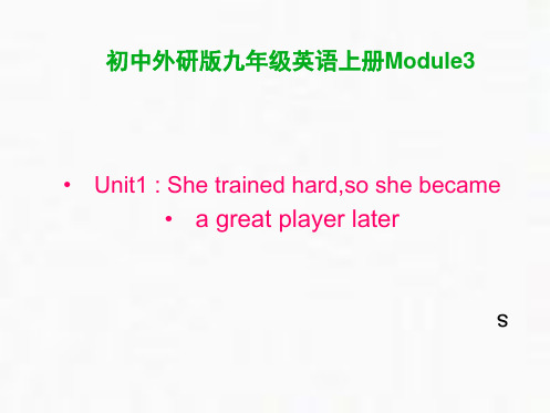 外研版英语九年级上册 Module3 Unit 1(共22张PPT)