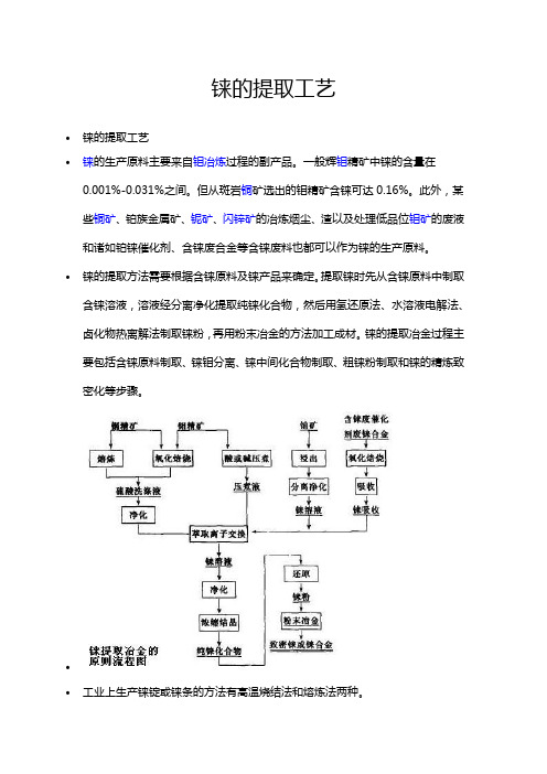 铼的提取工艺