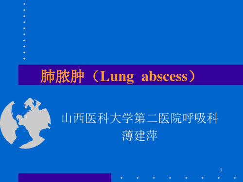 肺脓肿PPT参考幻灯片