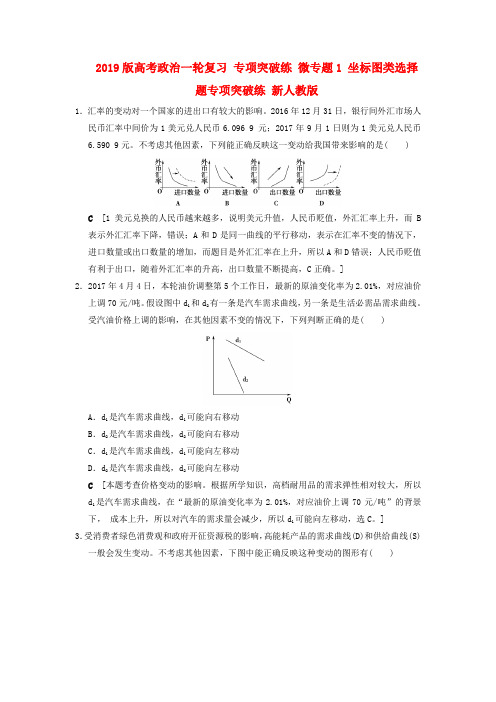 2019版高考政治一轮复习 专项突破练 微专题1 坐标图类选择题专项突破练 新人教版