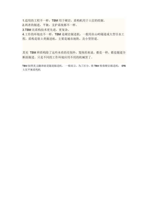 TBM与盾构