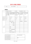技术人员能力考核表模板