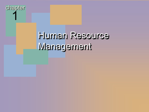 Human Resource Management(人力资源管理)