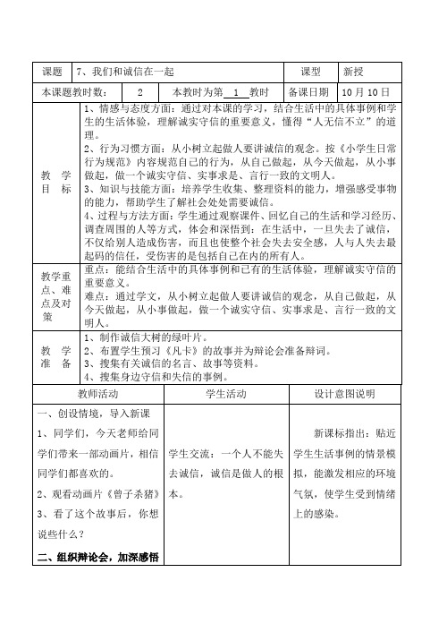 7、我们和诚信在一起