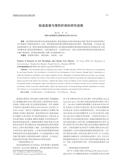 肠道真菌与慢性肝病的研究进展