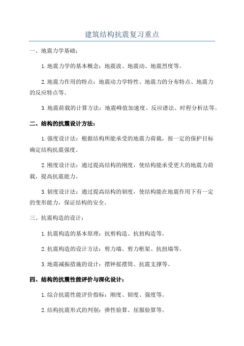 建筑结构抗震复习重点