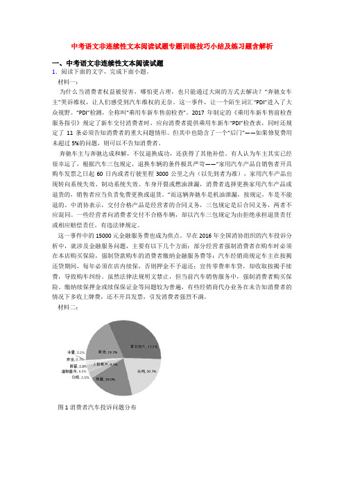 中考语文非连续性文本阅读试题专题训练技巧小结及练习题含解析