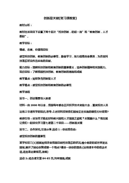 创新是关键