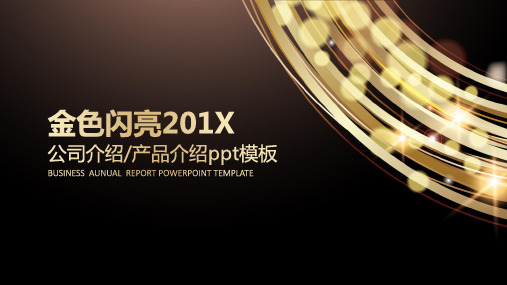 简约黑色大气炫酷公司介绍产品介绍PPT模板