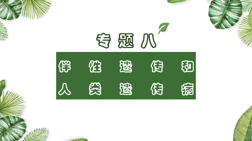 专题08 伴性遗传和人类遗传病-2021年高考备考生物一轮复习课件(共85张PPT)