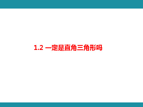 1.2 一定是直角三角形吗(课件)北师大版数学八年级上册