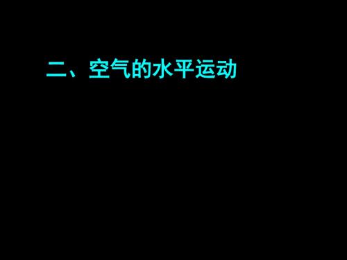 大气水平运动--风