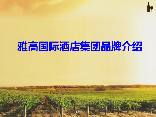 雅高国际酒店ppt。ppt课件
