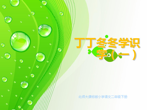 北师大版语文小学一年级下册《丁丁冬冬学识字一》课件PPT