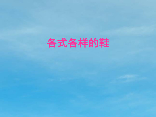 四年级下册美术第13课各式各样的鞋冀教版