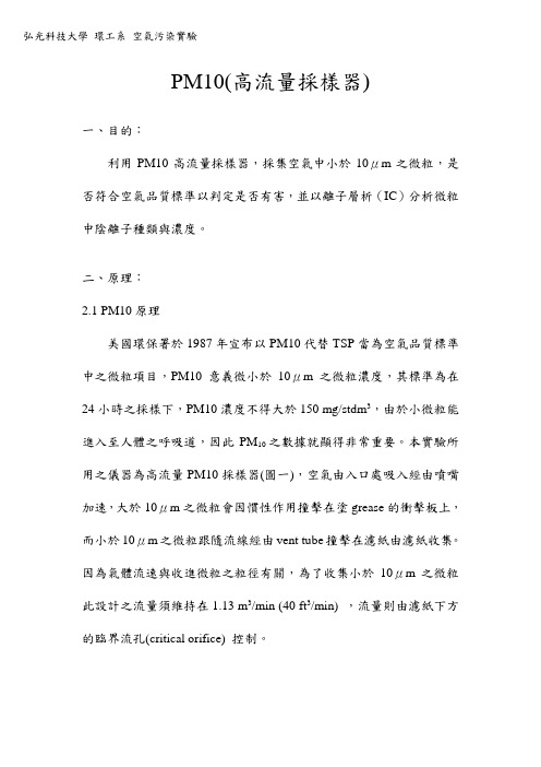PM10(高流量采样器)