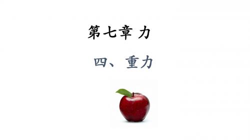 2018年春八年级物理下册7.4-重力ppt课件(教科版)