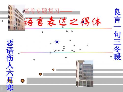 高考专题复习——语言表达之得体