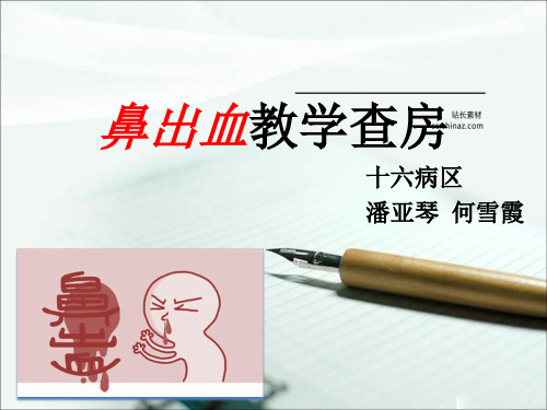 鼻出血教学查房PPT课件