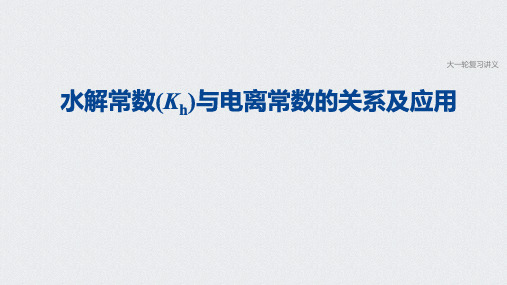 2021届高三化学大一轮复习习题课课件———化工流程中的Ksp、水解平衡常数(共28张PPT)