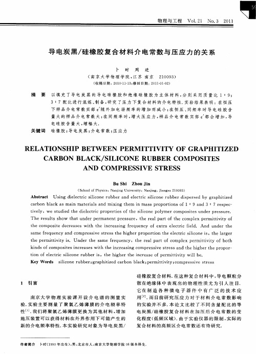 导电炭黑／硅橡胶复合材料介电常数与压应力的关系