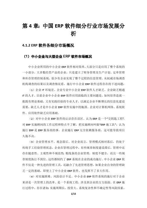 2019-2024年中国ERP软件行业深度调研与投资战略规划分析报告节选