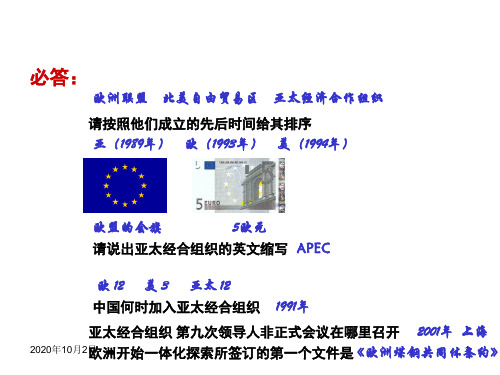 当今世界的经济区域集团化PPT课件