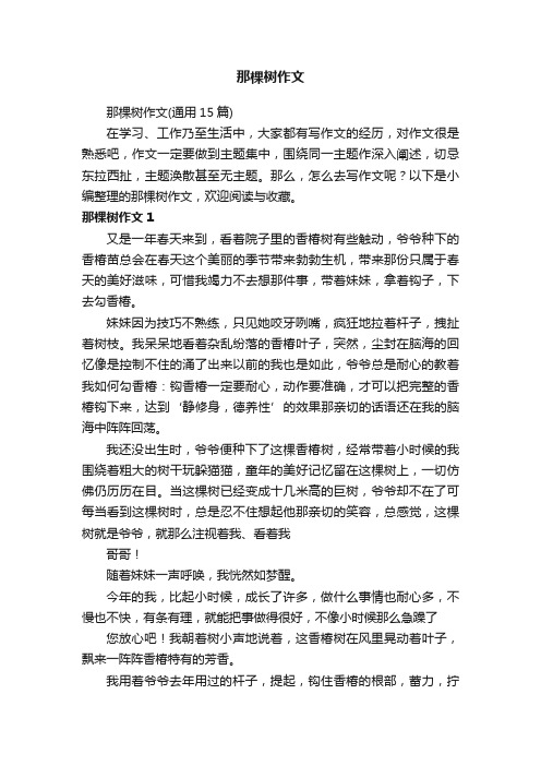那棵树作文