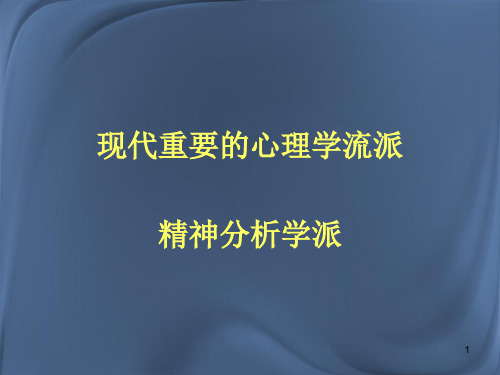 精神分析学派简介ppt课件
