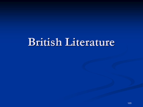 UNIT6BritishLiterature市公开课一等奖省赛课微课金奖PPT课件
