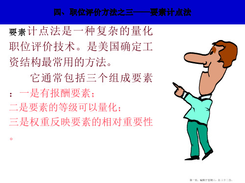 要素计点法(评分法)