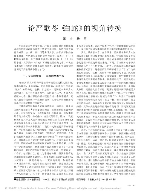 论白蛇中的视角转换