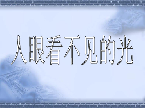 物理：2.6《看不见的光》课件(人教版八年级上)