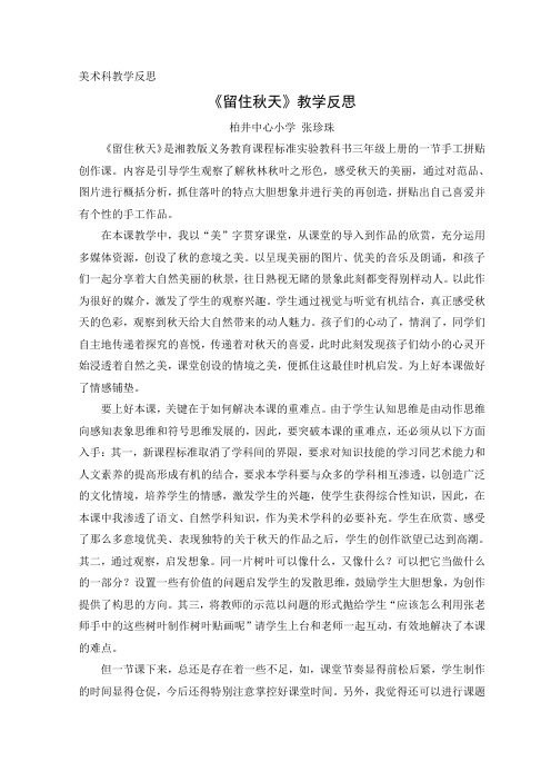 美术科教学反思