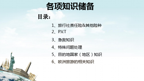 出境领队业务：各项知识储备