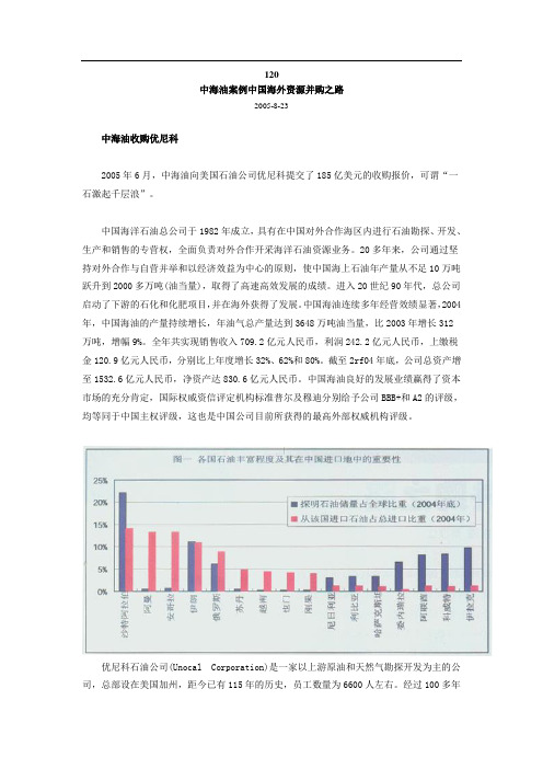 中海油案例中国海外资源并购之路