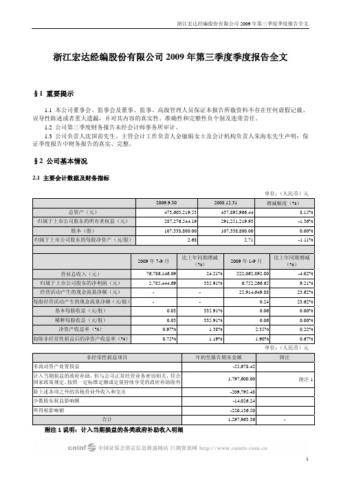 浙江宏达经编股份有限公司